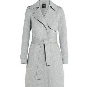 Theory Grey Oaklane Wool & Cashmere Belted Trench Coat (Sz. XS)